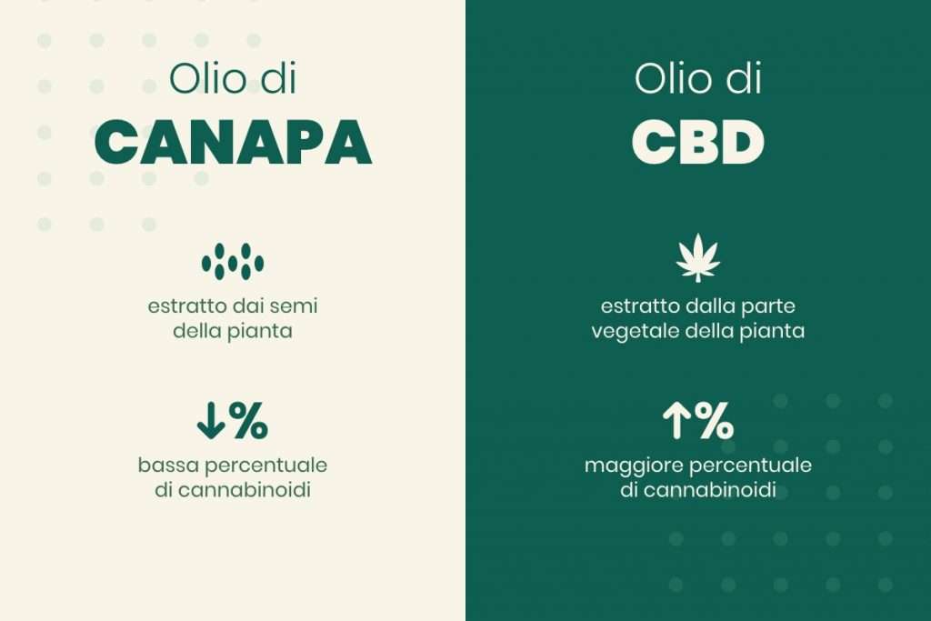 differenze tra olio di canapa e olio di cbd