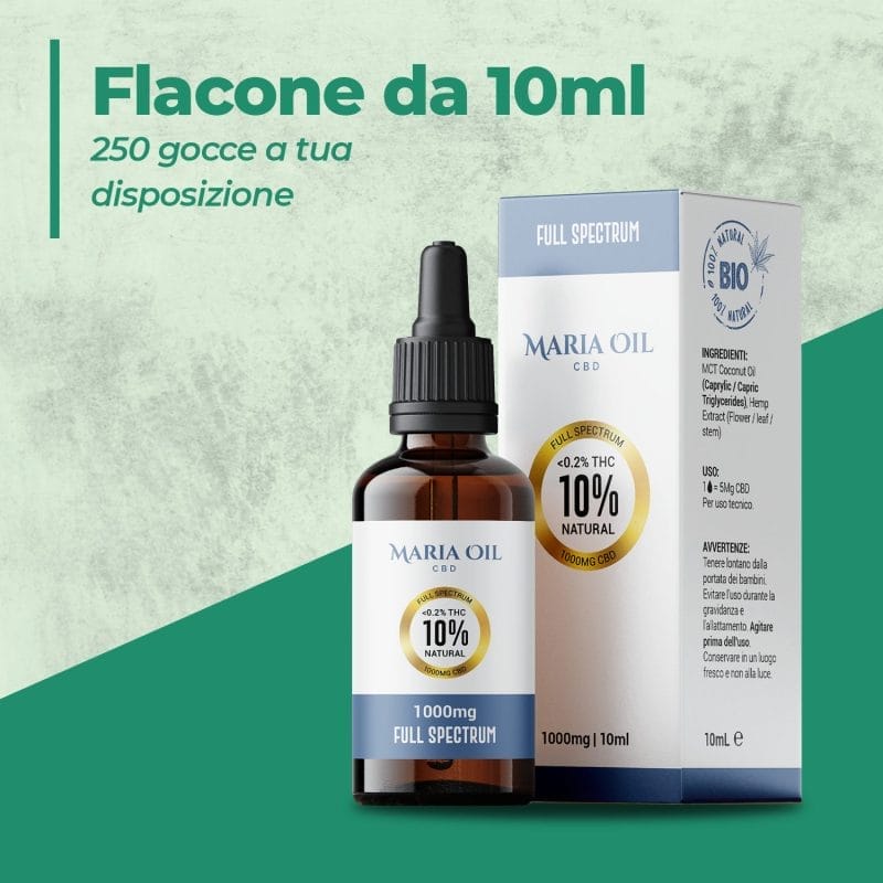 quantità olio cbd 10% full spectrum