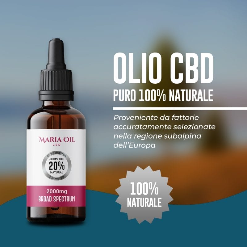 olio CBD 20% broad spectrum naturale